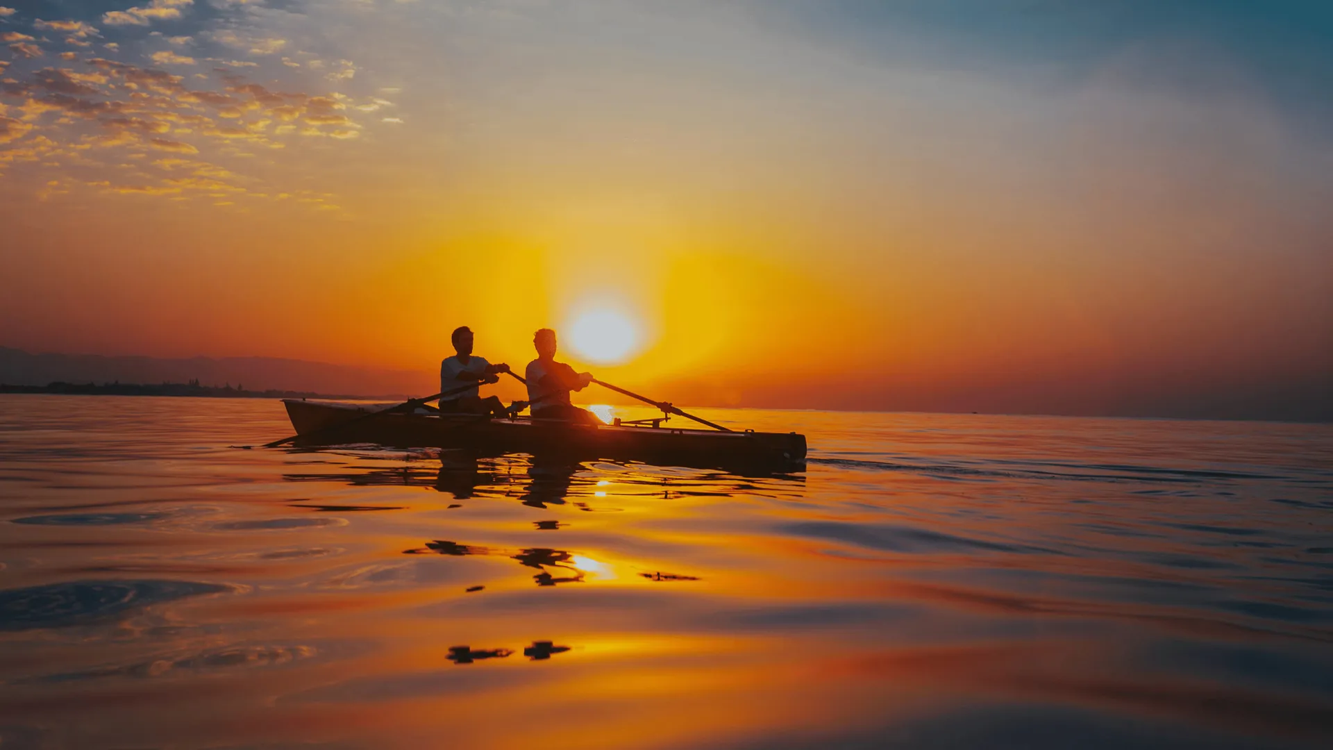Sunset on the water